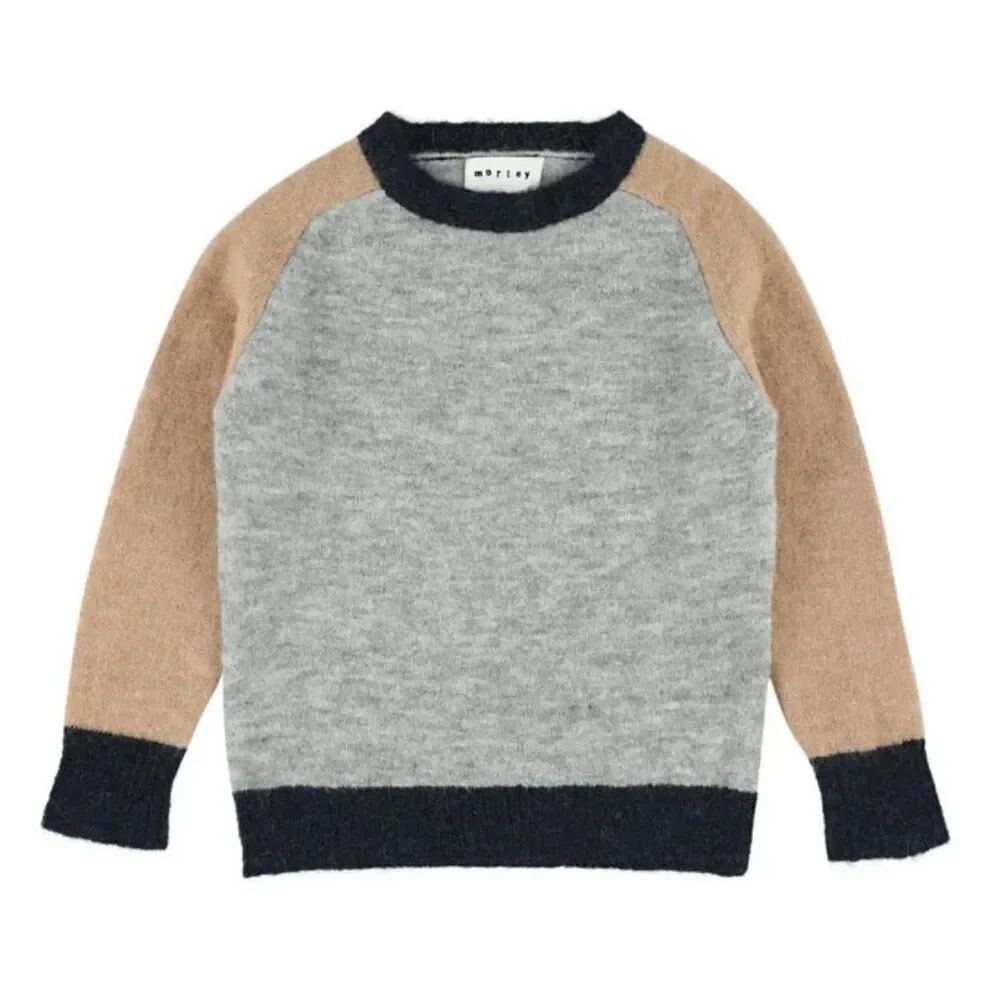 Morley ROCCO Sweater Boys - ALPACA - Pebble, Sz 8, $150 F27